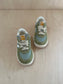 harry sneaker - mazaru groen, ecru strepen