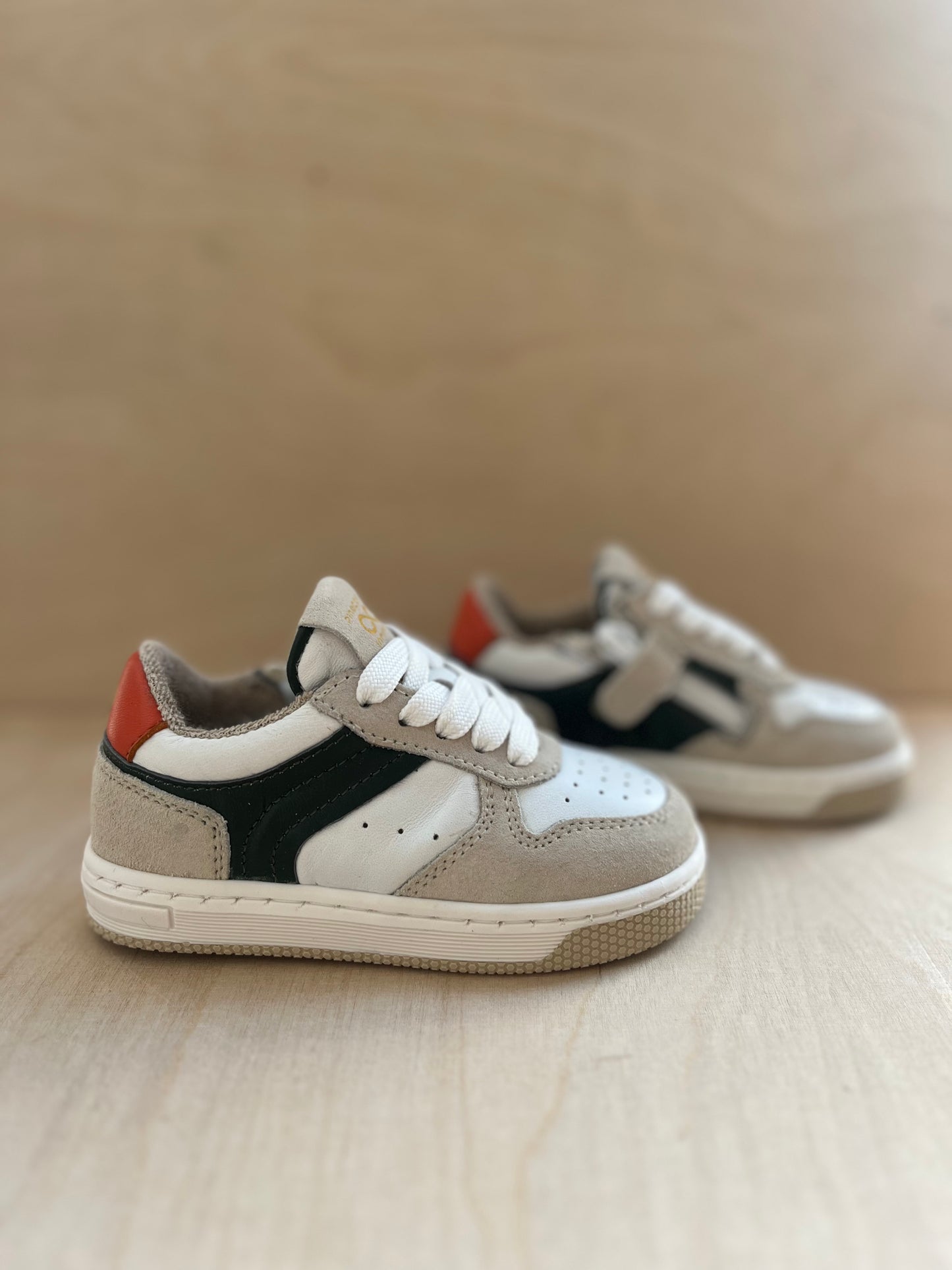 sneaker - beige, groen, oranje