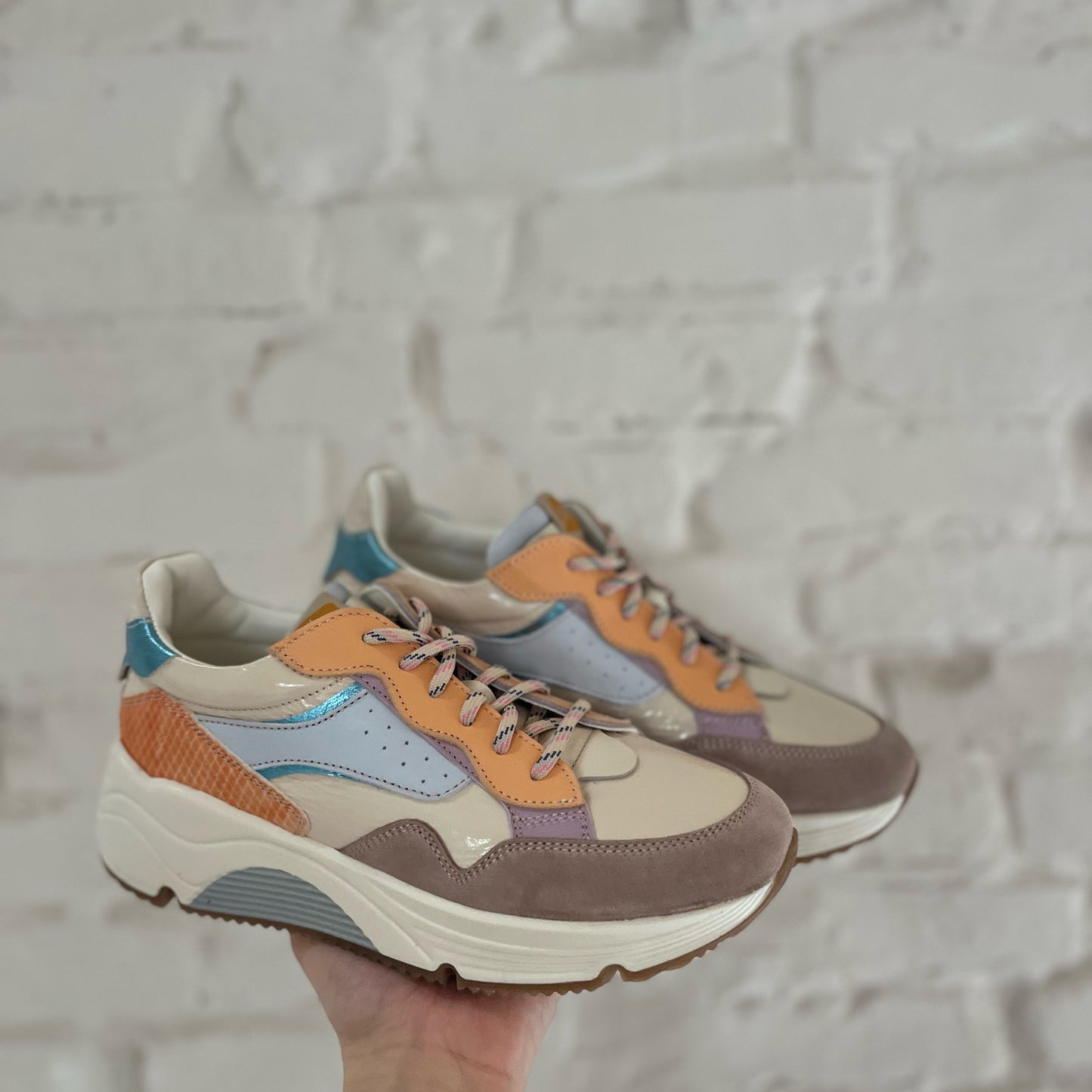 runner - sand peach blue - dames