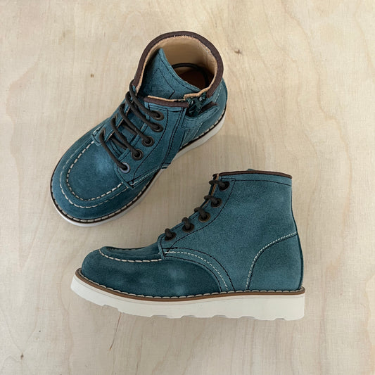 veterboot blue, petrol - witte zool