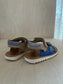 sandaal waff jimy - nubuck gris blue oceano