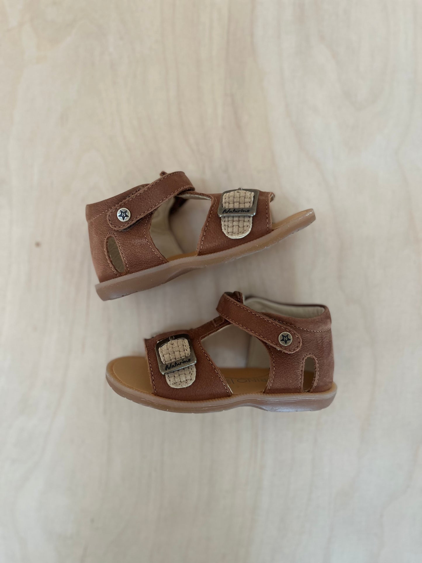 stapsandaal quarzo - nubuck brown, sand woven