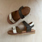 sandaal velcro - buttermilk, mostard, forrest