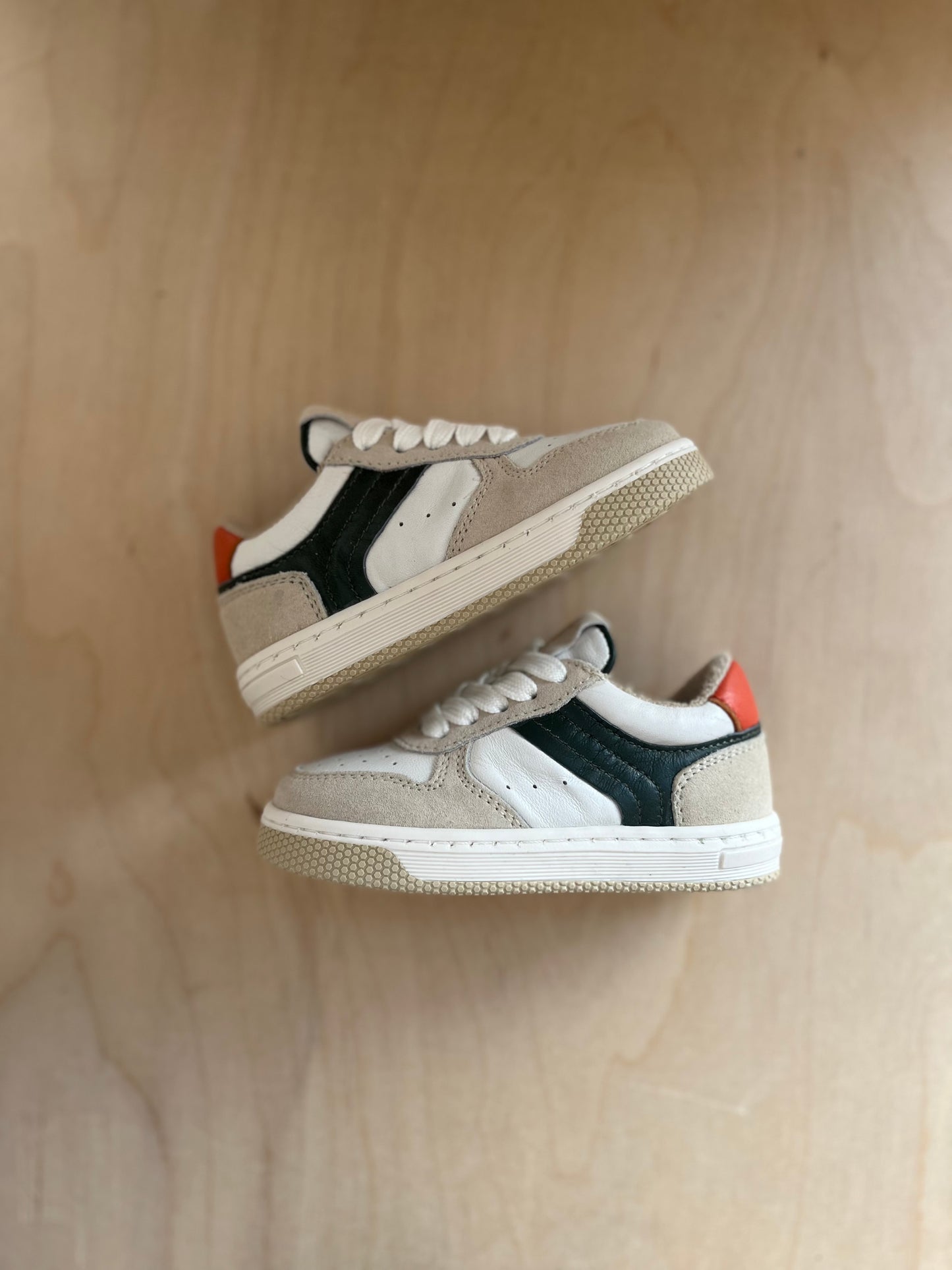 sneaker - beige, groen, oranje