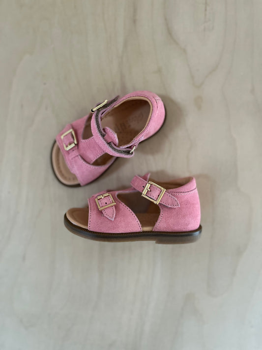 stapsandaal billie - velours pink