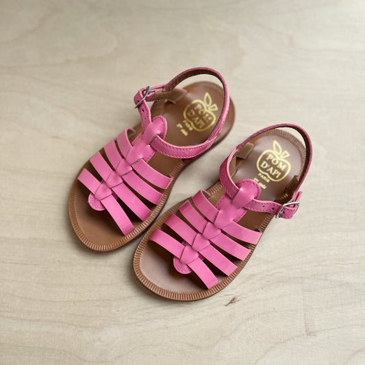 sandaal plagette strap - lakleder bubble gum