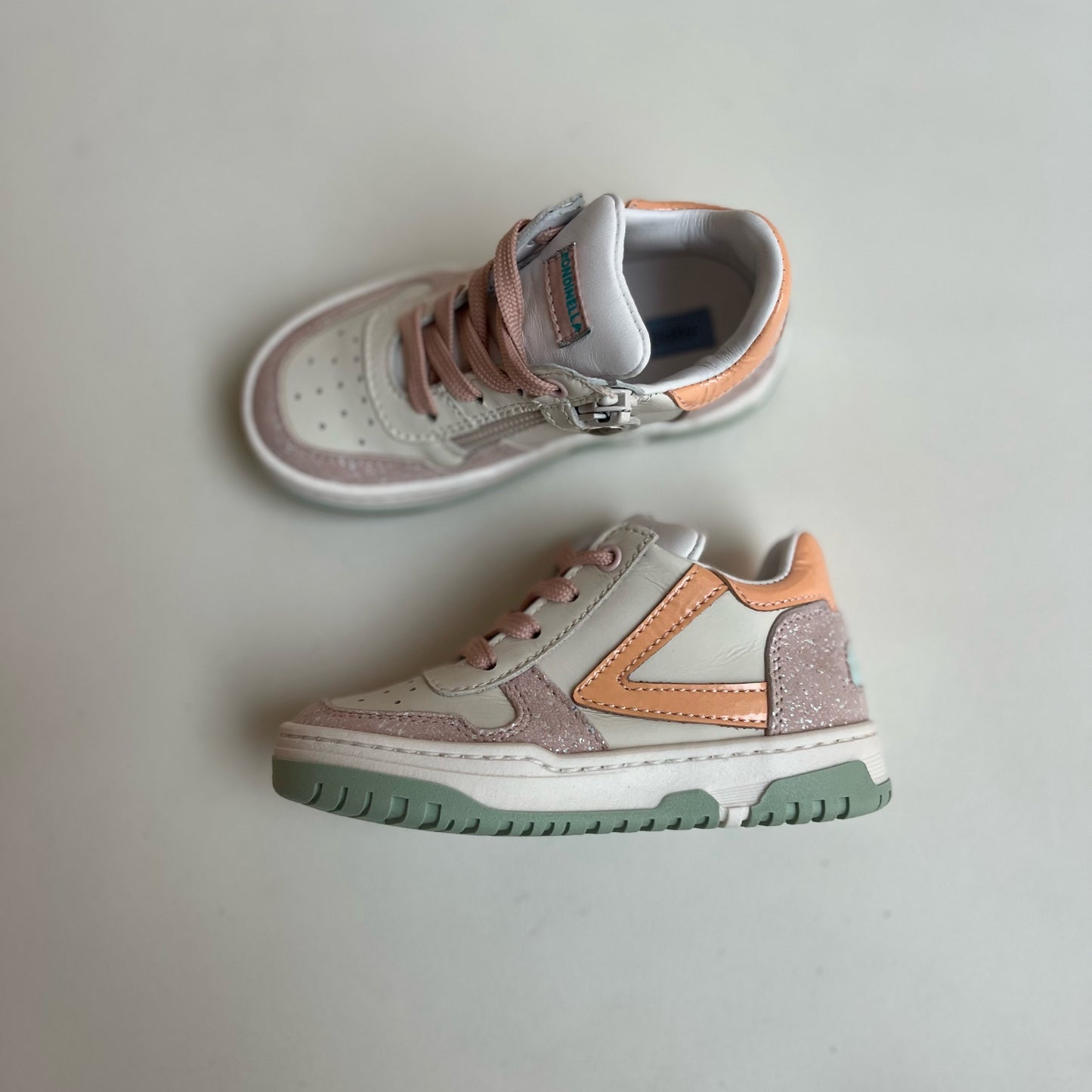 sneaker - peach, glitter