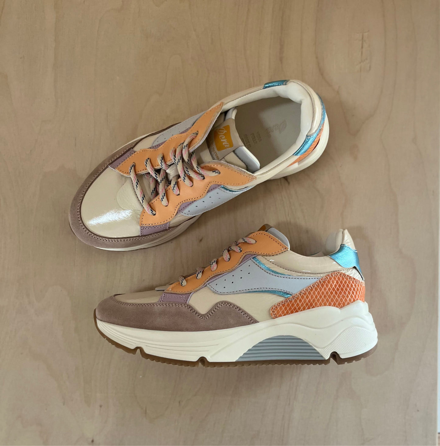 runner - sand peach blue - dames