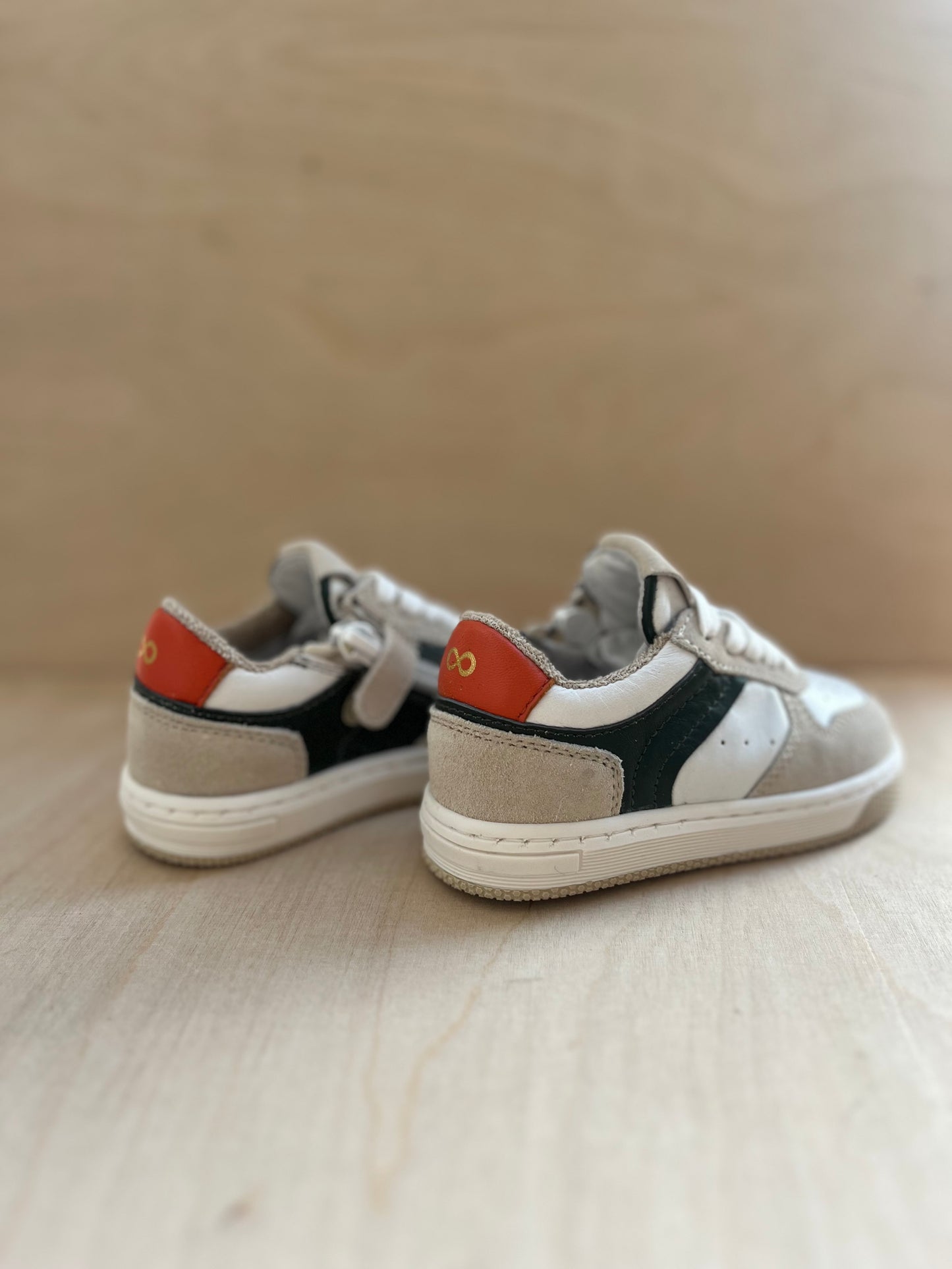 sneaker - beige, groen, oranje