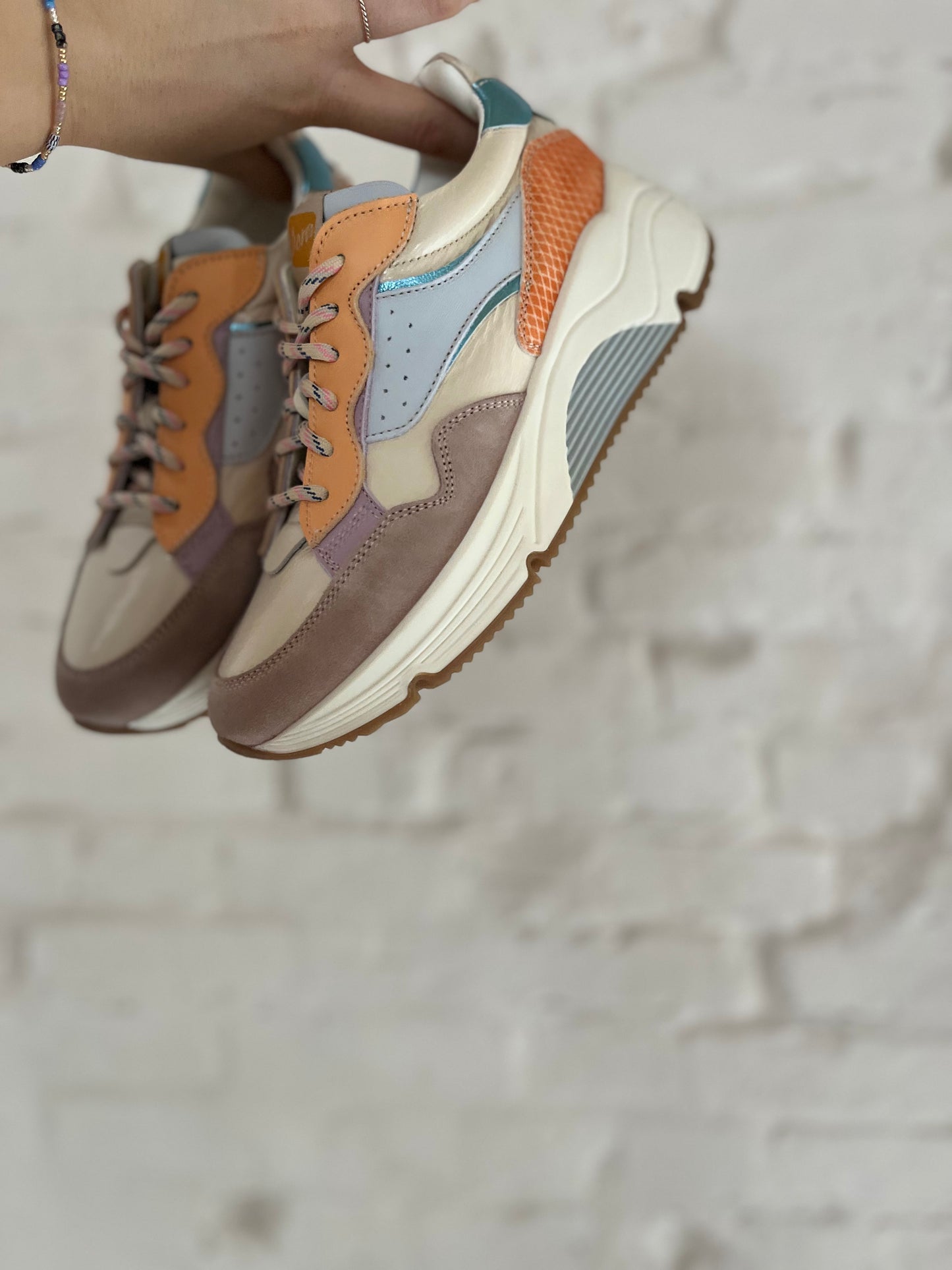 runner - sand peach blue - dames