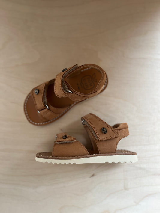 sandaal waff easy - witte zool, nubuck camel