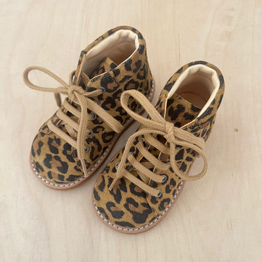 stapschoen - beige leopard