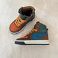 hightop sneaker - groen blauw bruin - oranje tip