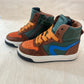 hightop sneaker - groen blauw bruin - oranje tip