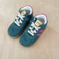 harry sneaker - zeegroen, paarse strepen - stapper