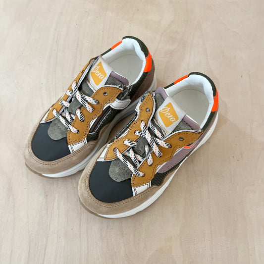 runner - beige, fluo oranje - kids