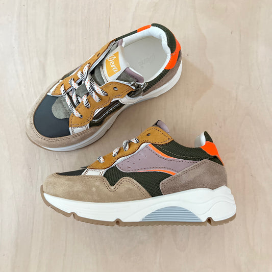 runner - beige, fluo oranje - kids