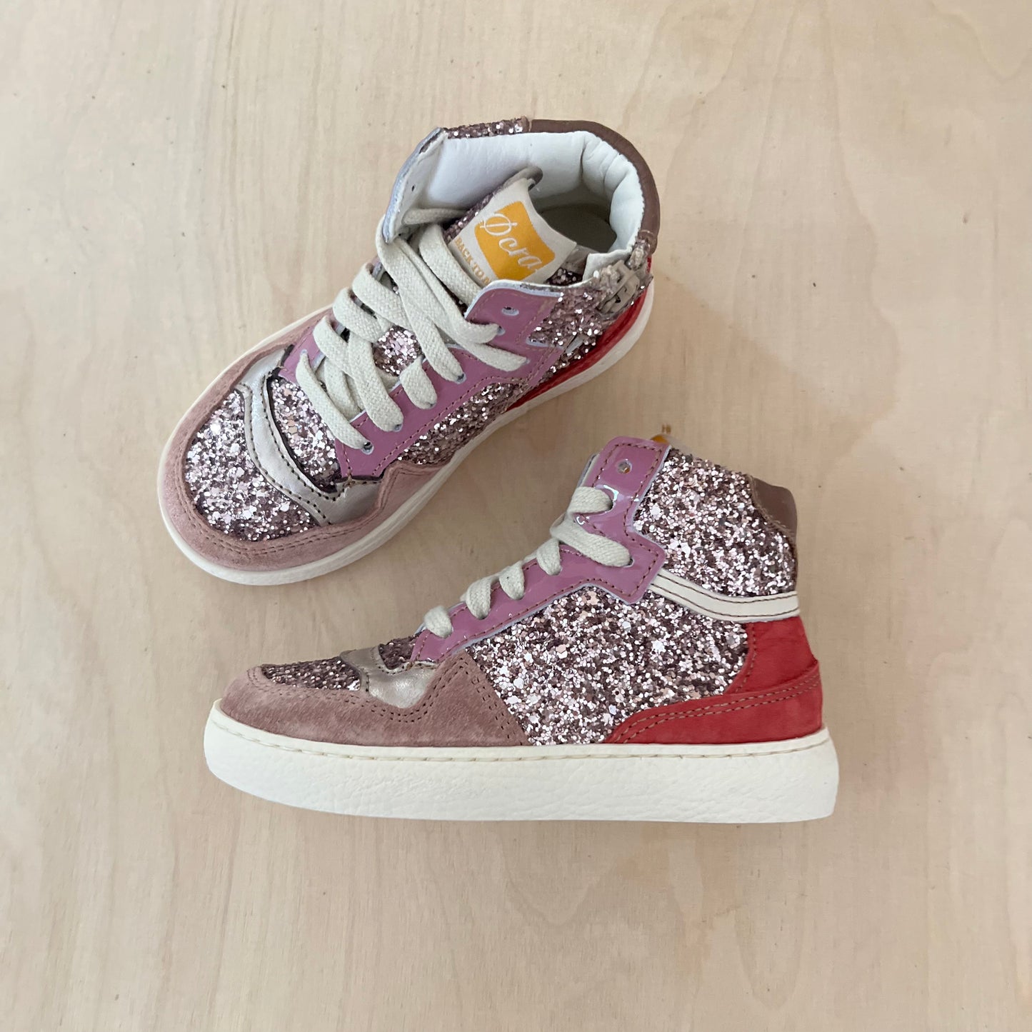 hightop sneaker - pink glitter