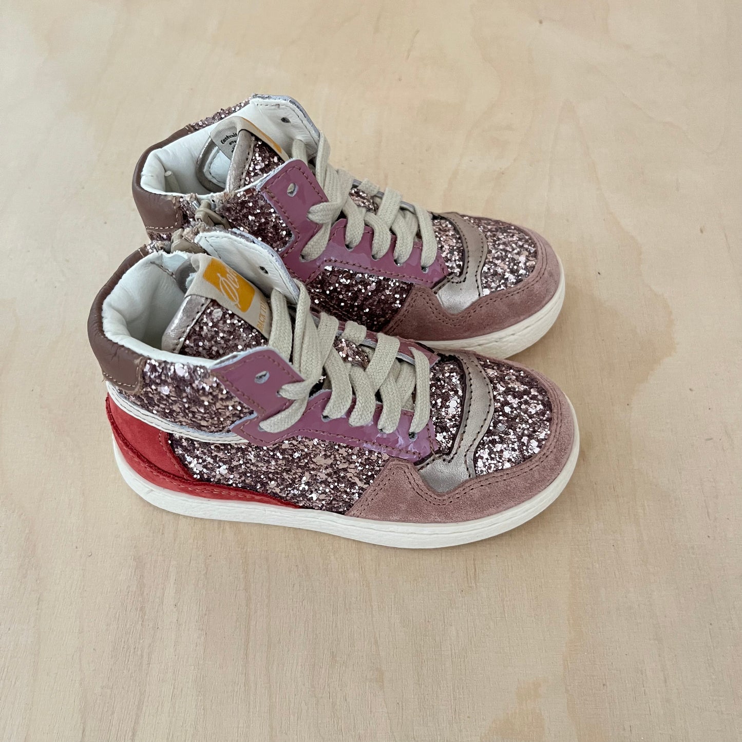 hightop sneaker - pink glitter