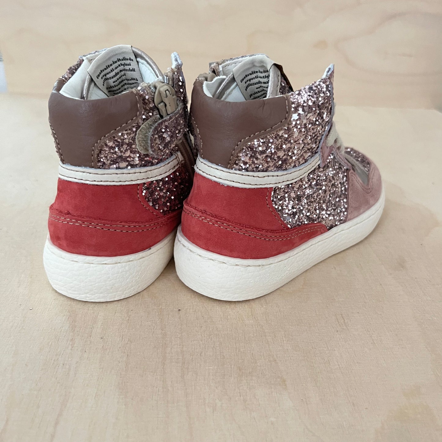 hightop sneaker - pink glitter