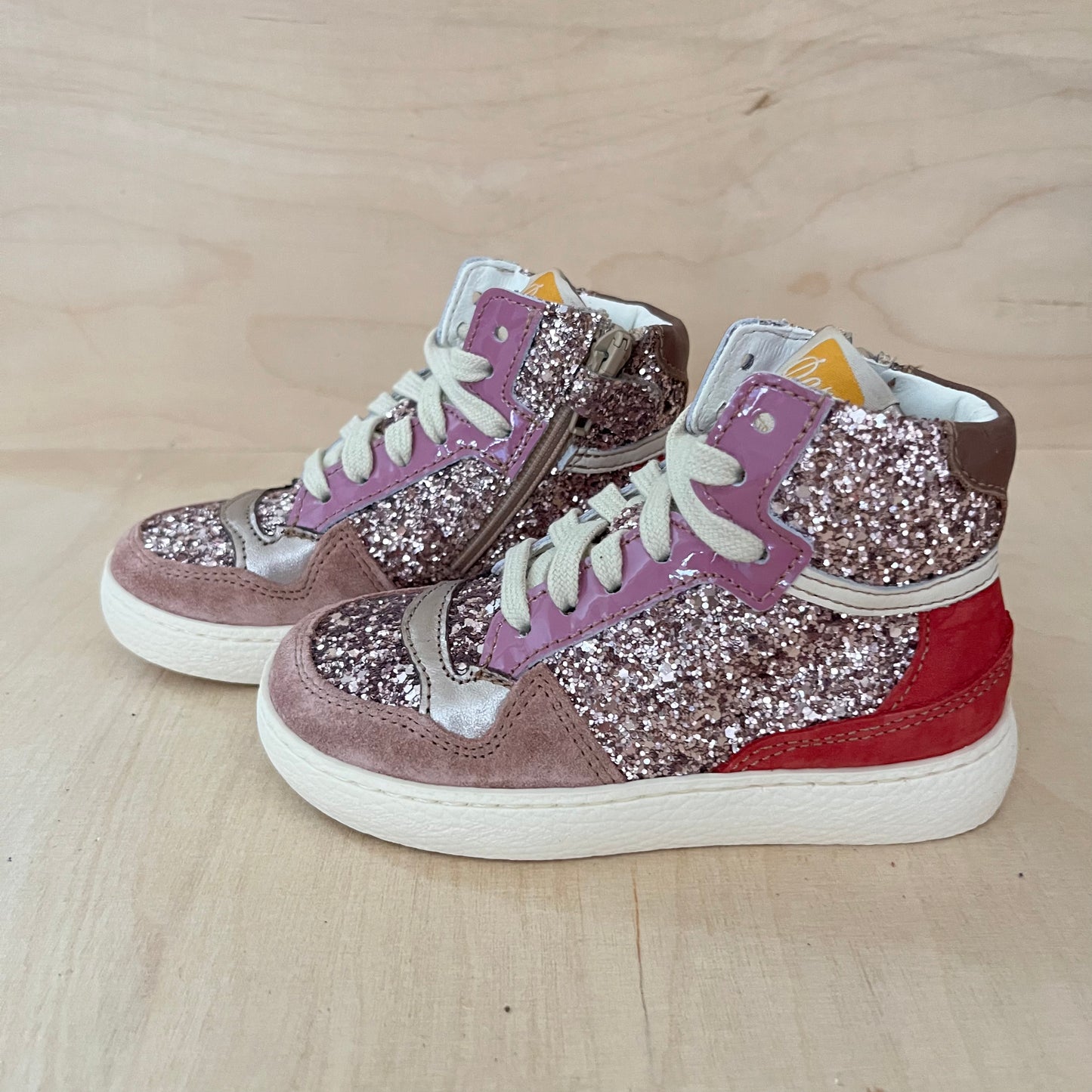 hightop sneaker - pink glitter