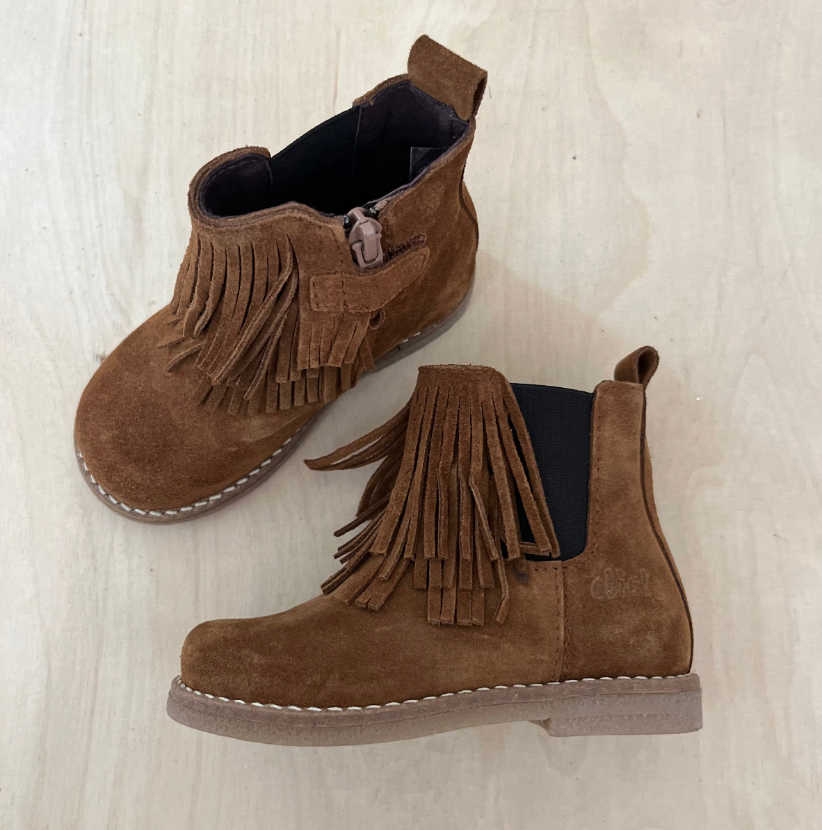 boot franjes - cognac suede