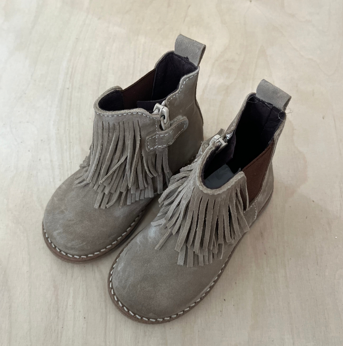 boot franjes - taupe suede