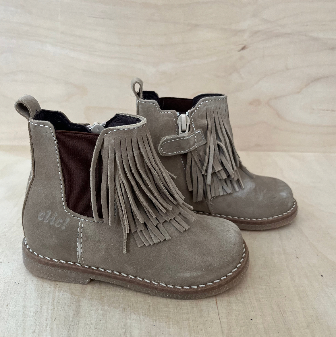 boot franjes - taupe suede