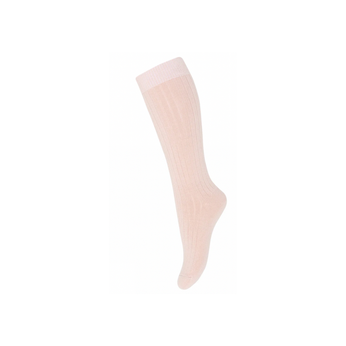 wool rib knee socks - rose dust