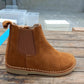 lage boot, nubuck bruin, rits